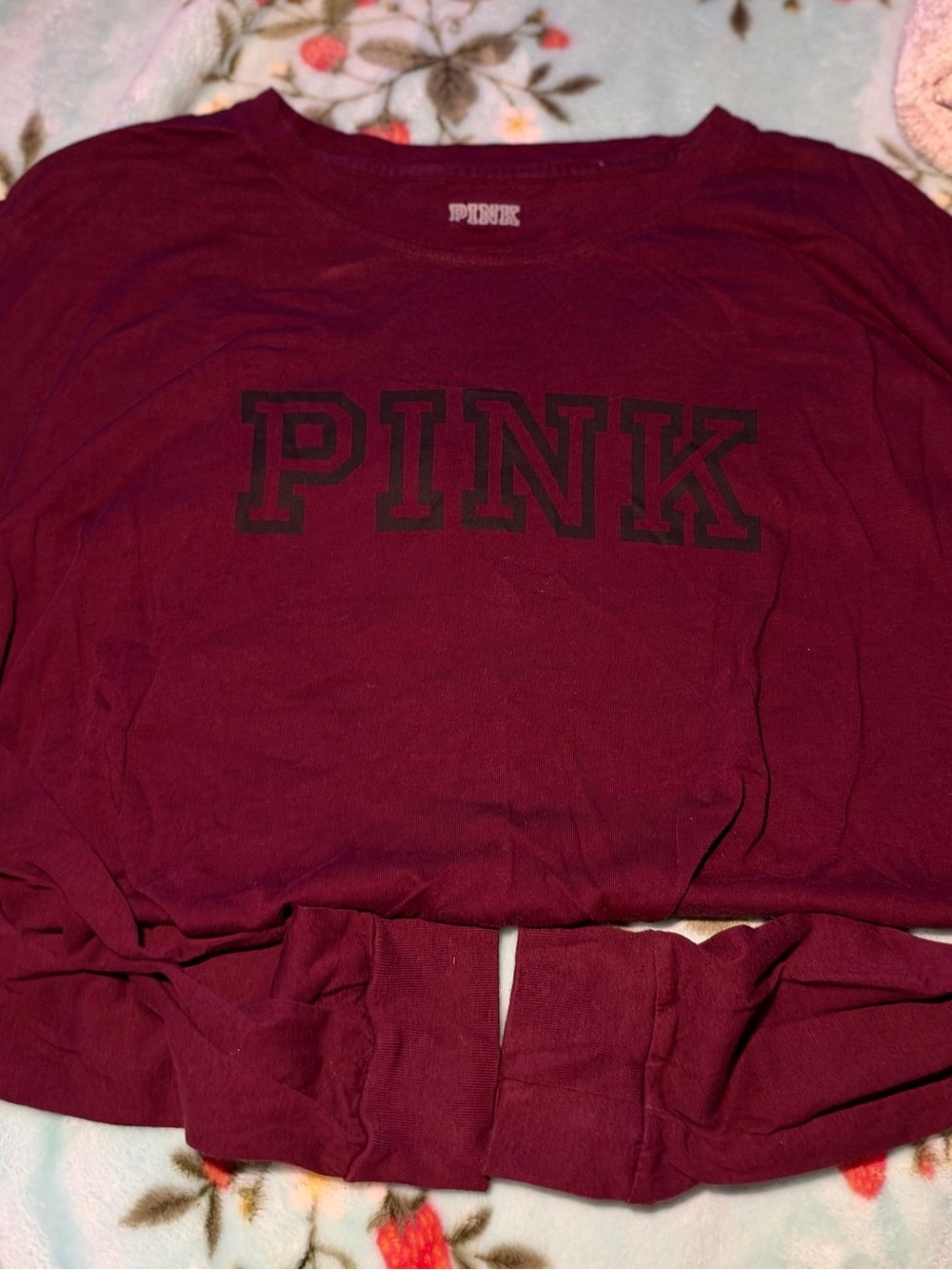PINK Victoria's Secret Maroon long sleeve top